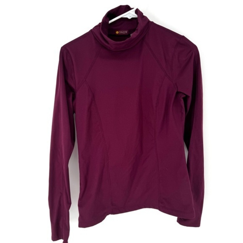 Zella Maroon active leisure, activewear turtleneck Long Sleeve Top